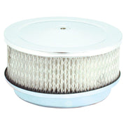 Spectre Air Cleaner 6-3/8in. x 2-1/2in. Chrome - Paper Spectre Air Filters - Universal Fit