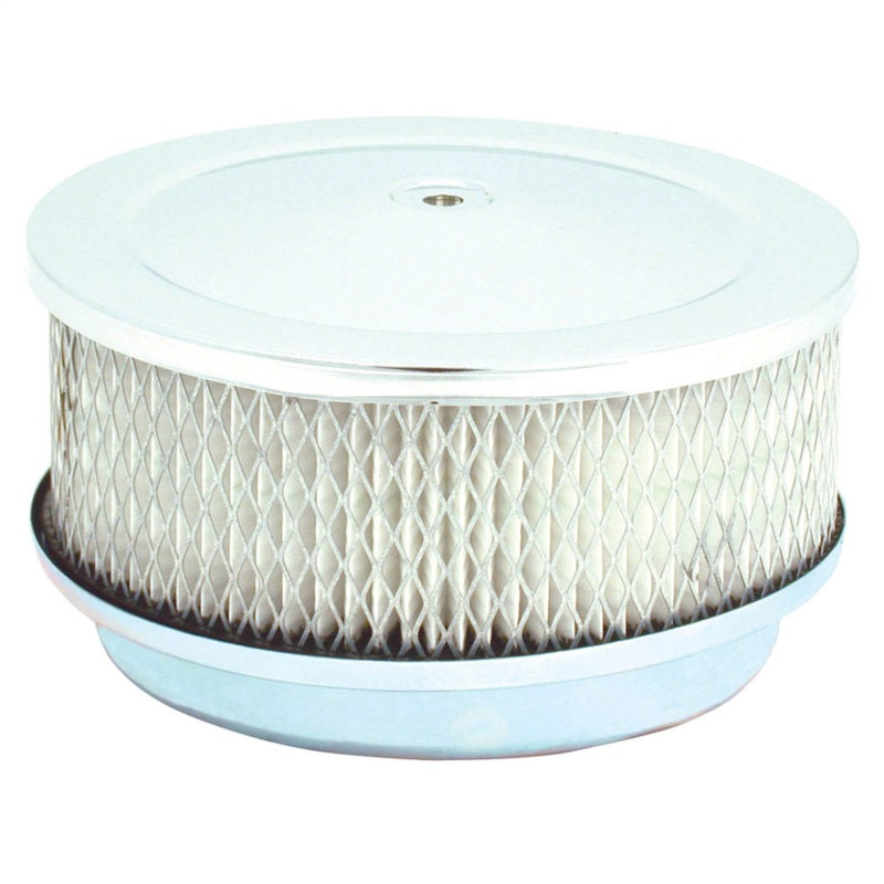 Spectre Air Cleaner 6-3/8in. x 2-1/2in. Chrome - Paper Spectre Air Filters - Universal Fit