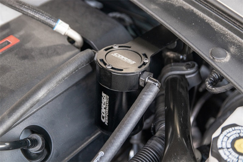 Corsa 2016-2023 Chevrolet Camaro SS Coupe 6.2L V8 (RWD) Aluminum Oil Catch Can w/Mounting Bracke CORSA Performance Oil Catch Cans