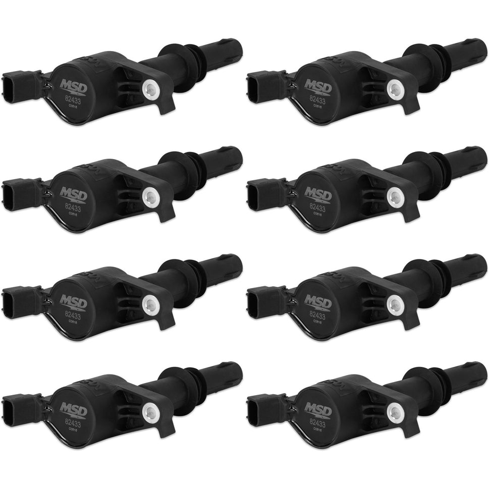 MSD Ignition Coil - Blaster - Ford 3-Valve V8 - Black - 8-Pack