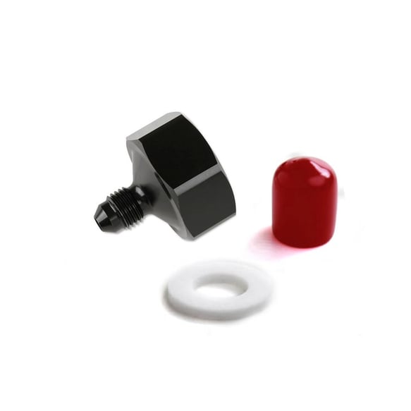 NOS Black T7075 aluminum 4AN-660 Bottle Nut Adapter 16221NOS