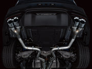 AWE 2024 Ford Mustang GT Fastback S650 RWD Track Edition Cat-Back Exhaust w/ Quad Chrome Silver Tips AWE Tuning Catback