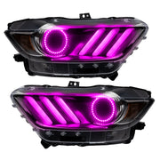 Oracle 15-17 Ford Mustang V6/GT/Shelby DRL w/ Halo Kit - ColorSHIFT w/ BC1 Controller ORACLE Lighting Headlights