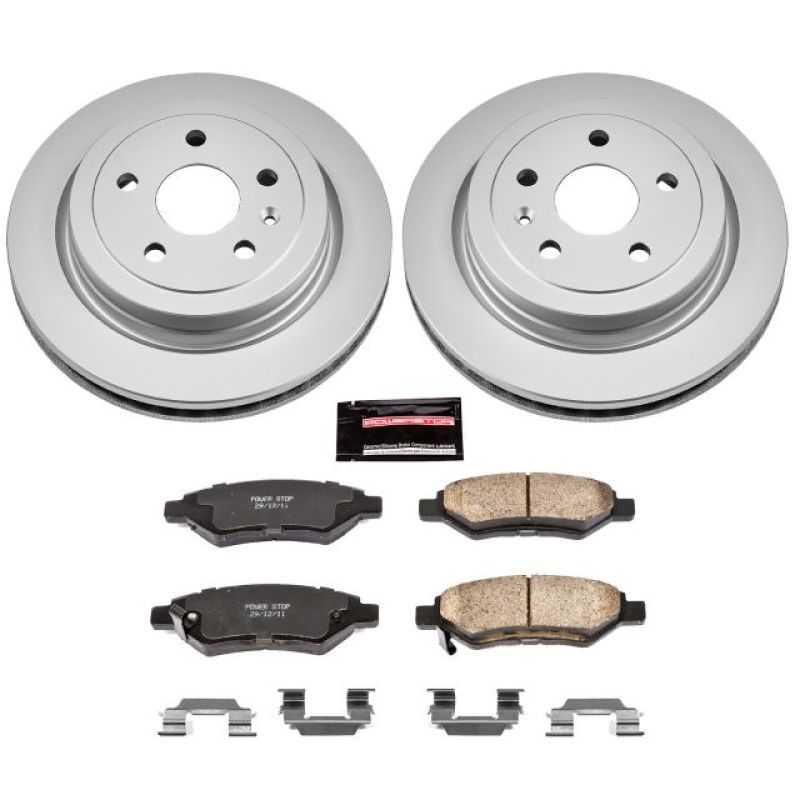 Power Stop 08-14 Cadillac CTS Rear Z17 Evolution Geomet Coated Brake Kit PowerStop Brake Kits - Performance Blank