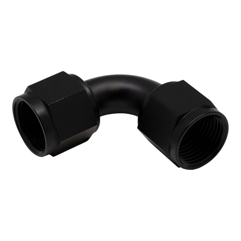 DeatschWerks 10AN Flare Female Swivel 90-Degree to 10AN Flare Female Swivel - Anodized Matte Black DeatschWerks Fittings