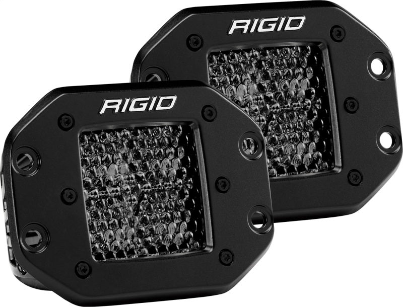 Rigid Industries D Series PRO Midnight Edition - Spot - Diffused - Pair Rigid Industries Light Bars & Cubes