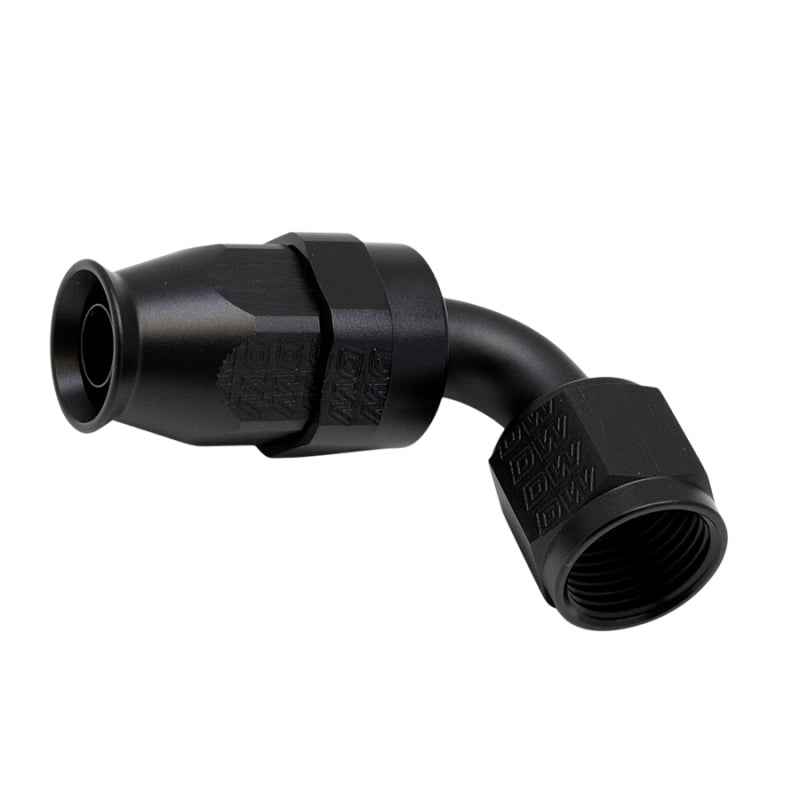 DeatschWerks 8AN Female Swivel 90-Degree Hose End PTFE (Incl 1 Olive Insert) - Anodized Matte Black DeatschWerks Fittings