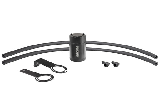 Corsa 1/2in Universal 3 oz Aluminum Oil Catch Can with Mounting Brackets CORSA Performance Oil Catch Cans