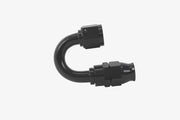 Aeromotive PTFE Hose End - AN-08 - 180 Deg - Black Anodized Aeromotive Fittings