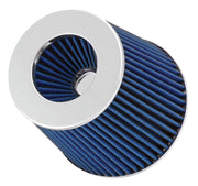 Spectre Adjustable Conical Air Filter 5-1/2in. Tall (Fits 3in. / 3-1/2in. / 4in. Tubes) - Blue Spectre Air Filters - Universal Fit