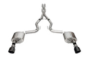 Corsa 24+ Ford Mustang GT Xtreme Cat-Back Ex. Sys. 3.0in Dual Rear Exit w/4.5in Black PVD Pro Tips CORSA Performance Catback