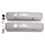 Edelbrock Valve Cover Classic Series Chevrolet 1959-1986 262-400 CI V8 w/ Oil Fill Hole Satin Edelbrock Valve Covers