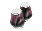 K&N Universal Chrome Filter 2.25in Flange / 3.5in Base / 2in Top / 4in Height - 2 Per Box K&N Engineering Air Filters - Universal Fit