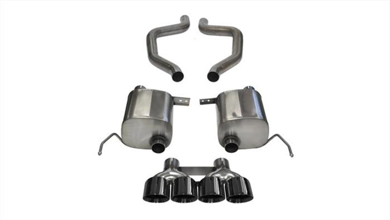 Corsa 17-19 Chevy Corvette Z06 2.75in Axle Back Exhaust Black Dual Rear Exit Quad 4.5in Tip (Sport) CORSA Performance Axle Back