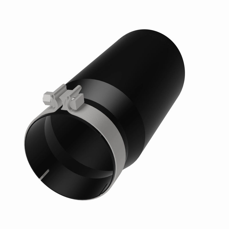 MagnaFlow Tip Stainless Black Coated Single Wall Round Single Outlet 6in Dia 5in Inlet 13in L Magnaflow Tips