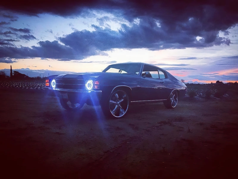 Oracle Pre-Installed Lights 7 IN. Sealed Beam - White Halo ORACLE Lighting Headlights