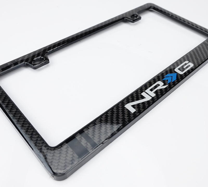 NRG Carbon License Plate Frame/ Fiber Poly Dip Finish Wet w/ NRG Logo NRG Carbon Accessories