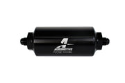 Aeromotive In-Line Filter - (AN-6 Male) 40 Micron Stainless Mesh Element Bright Dip Black Finish Aeromotive Fuel Filters