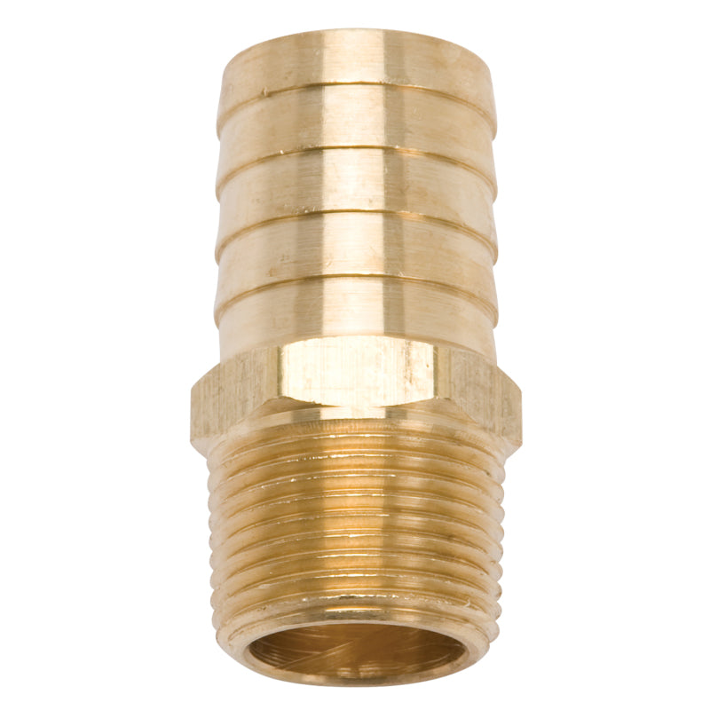 Edelbrock Fitting Brass Hose 1 00In Hose I D X 3/4-14 Pipe for Sb-Chrys Manifolds Edelbrock Fittings