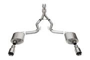 Corsa 24+ Ford MustangGT Sport Cat-Back Exhaust Sys. 3.0in Dual Rear Exit w/4.5in Straight Cut Tips CORSA Performance Catback