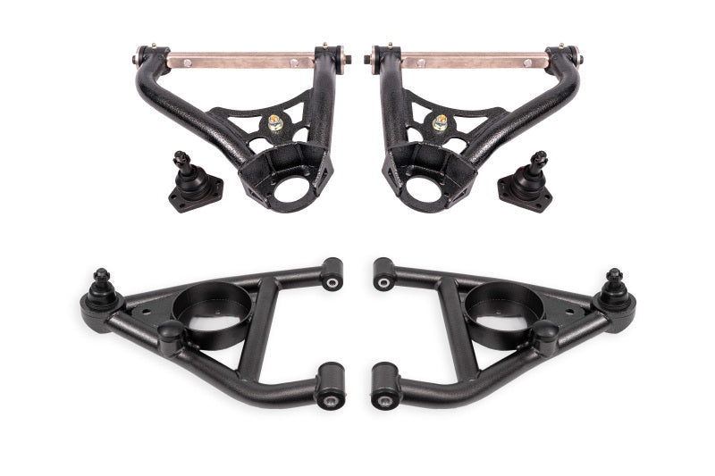 BMR 67-69 GM F-Body / 68-74 X-Body Non-Adj. Upper & Lower A-Arms (Polyurethane) - Black Hammertone BMR Suspension Control Arms