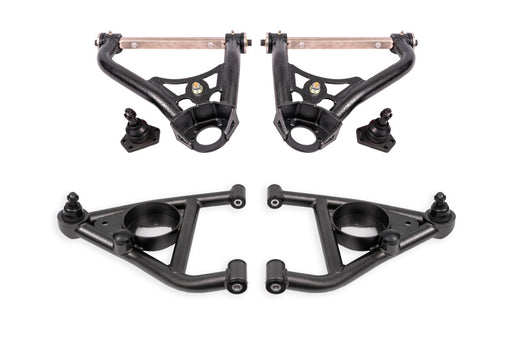 BMR 67-69 GM F-Body / 68-74 X-Body Non-Adj. Upper & Lower A-Arms (Polyurethane) - Black Hammertone BMR Suspension Control Arms
