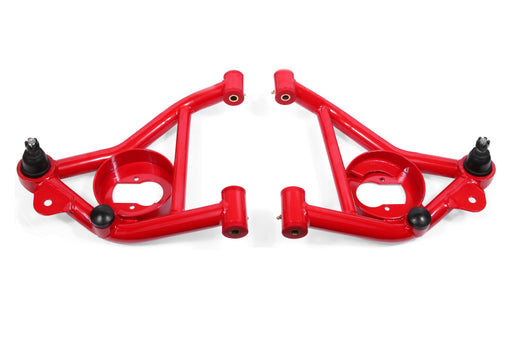 BMR 82-82 3rd Gen F-Body Non-Adj. Lower A-Arms w/ Spring Pocket (Polyurethane) - Red BMR Suspension Control Arms