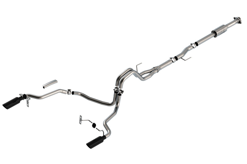 Borla F-150 2021 2.7L/3.5L 4dr CC SB EC STB Lari/King R/Plinum/LTD 3/2.25 SRE CB AK BLK CHR Tips Borla Catback