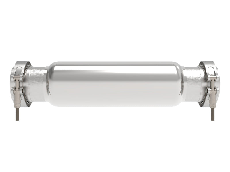 aFe MACH Force-Xp Resonator 3 IN Inlet/Outlet x 4 IN Dia. x 12 IN Body x 16 IN Overall Length aFe Resonators