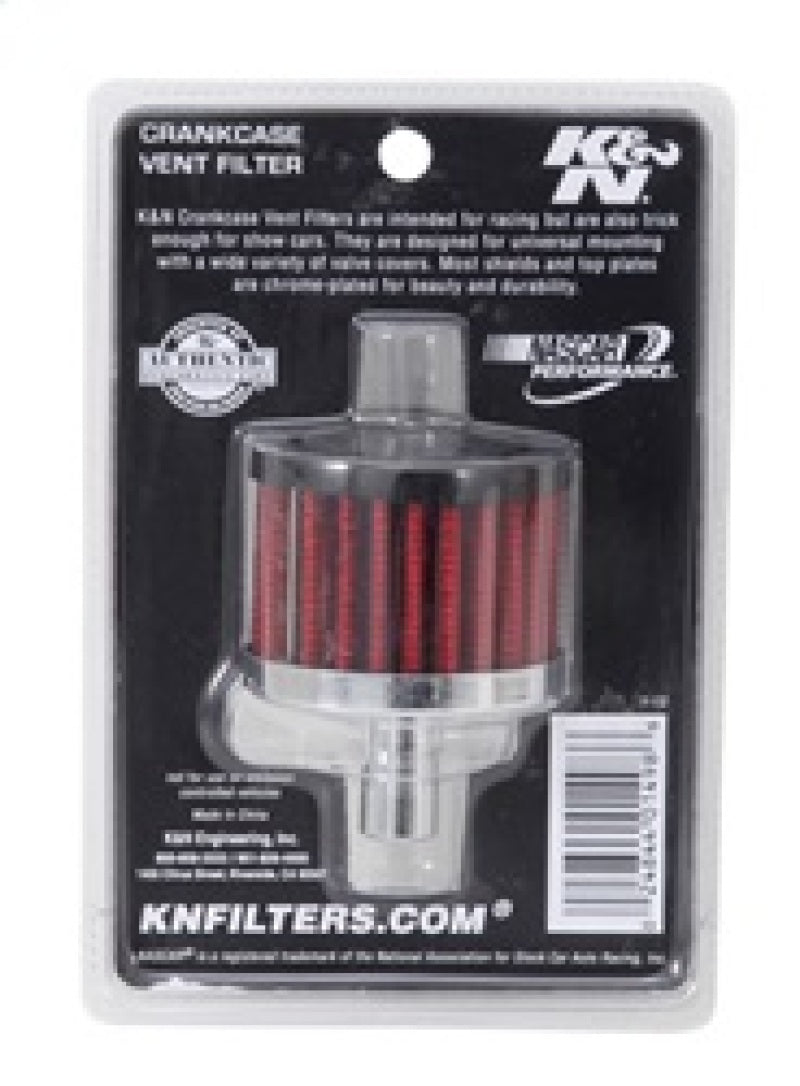 K&N Steel Base Crankcase Vent Filter .5in Vent OD x 2in OD x 1.5in Height K&N Engineering Air Filters - Universal Fit