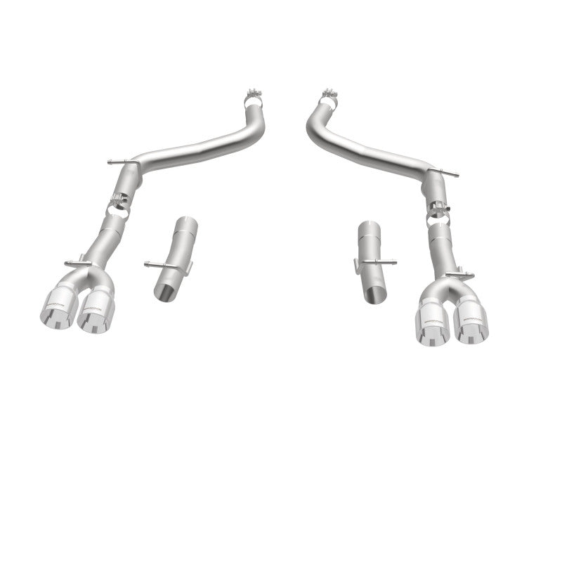 MagnaFlow Axle-Back, SS, 2.5in, Quad Split Rear 3.5in Tip 2015 Dodge Challenger 3.6L V6