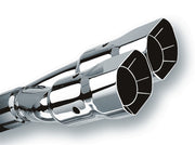 Borla Universal Polished Tip Dual Square Angle-Cut Intercooled (inlet 2 1/2in. Outlet 2 7/8 x 3 3/8i Borla Tips