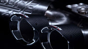 Borla 2020 Chevrolet Corvette C8 6.2L ATAK 3in Exhaust System Dual Round Angle Cut Carbon Fiber Tips Borla Catback