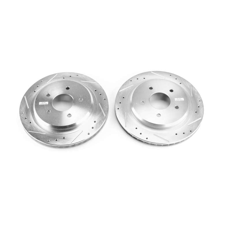 Power Stop 04-09 Cadillac XLR Rear Evolution Drilled & Slotted Rotors - Pair PowerStop Brake Rotors - Slot & Drilled