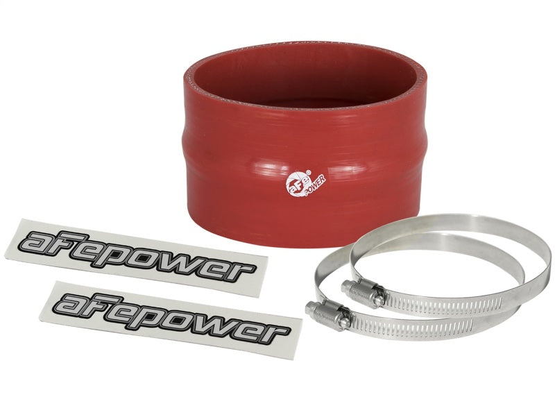 aFe Magnum FORCE CAI Univ. Silicone Coupling Kit (3.5in. ID / 2.25in. L) Straight w/Hump - Red aFe Air Intake Components