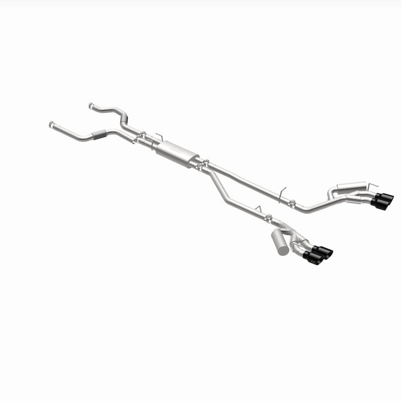 MagnaFlow 20-21 Ford Explorer 3.0L V6 Dual Exit Quad Black Chrome Tip Street Series Cat-Back Exhaust