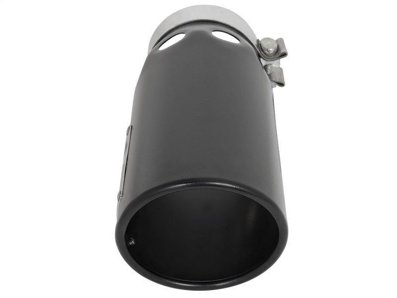 aFe Power Intercooled Tip Stainless Steel - Black 4in In x 5in Out x 12in L Bolt-On aFe Tips