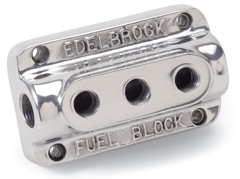 Edelbrock Fuel Block Triple Polished Edelbrock Carburetor Rebuild Components