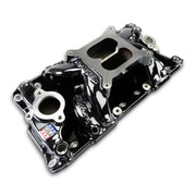 Edelbrock Chevy Small Block Performer RPM AIR-Gap Intake Manifold Black Plasma Finish Edelbrock Intake Manifolds