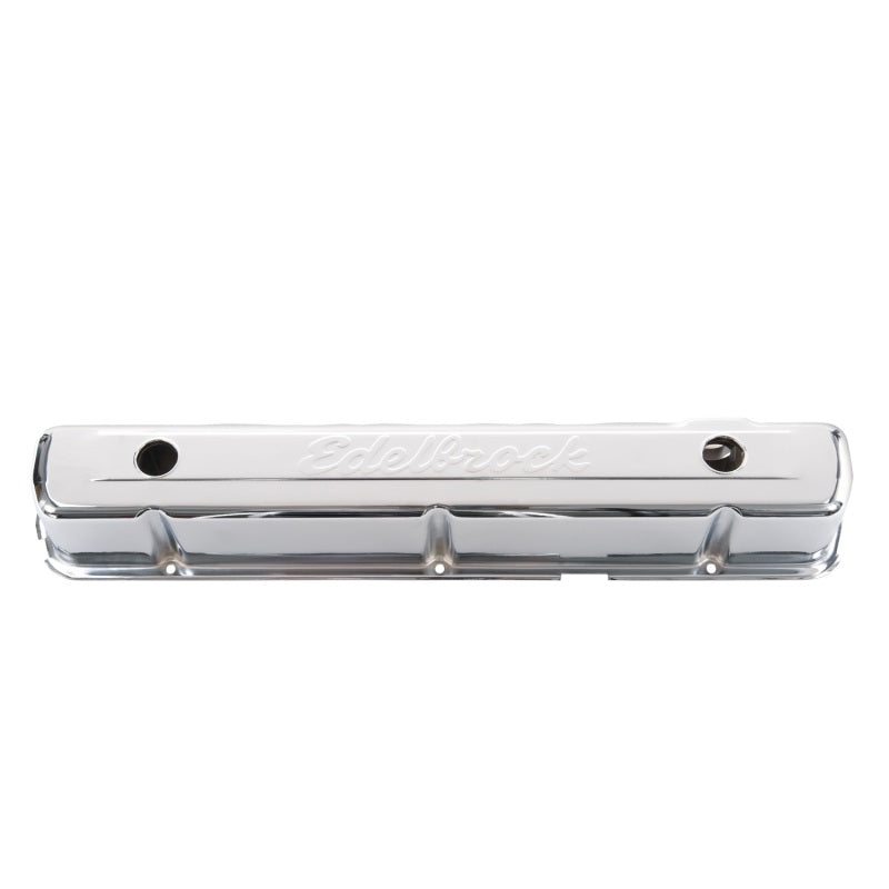 Edelbrock Valve Cover Signature Series Chevrolet 1962-2001 194-292 CI Inline 6 Chrome Edelbrock Valve Covers