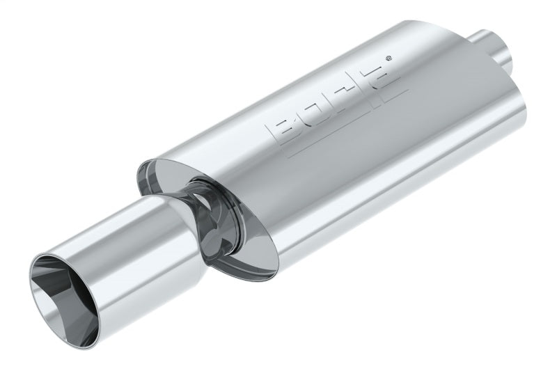 Borla Boomer Muffler Thumper Oval 2-1/4in In 4in Side Round Out Borla Muffler