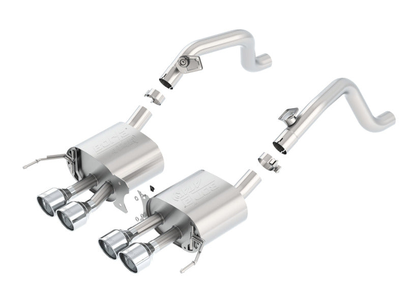Borla 14-15 Chevy Corvette C7 w/o AFM w/o NPP Atak Rear Section Exhaust Quad Rd RL Tips Borla Catback