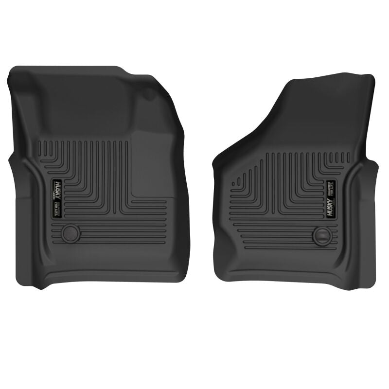 Husky Liners 99-07 Ford F-250 Super Duty Crew Cab X-act Contour Front Floor Liners (Black) Husky Liners Floor Mats - Rubber