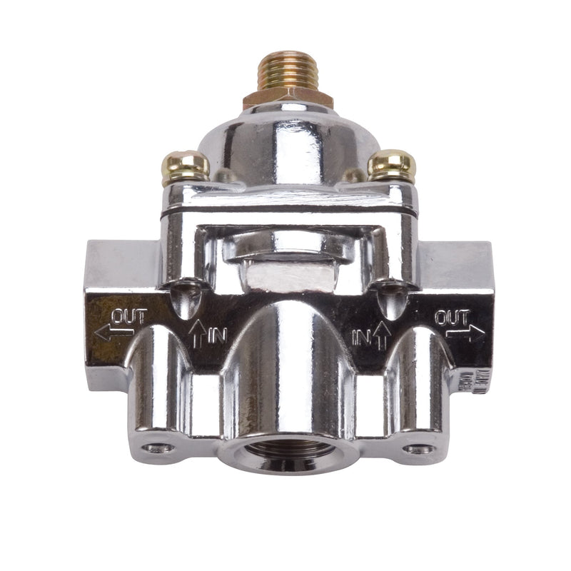 Adjustable Fuel Pressure Regulator with Chrome Finish (1-4 psi) EDELBROCK Autoparts