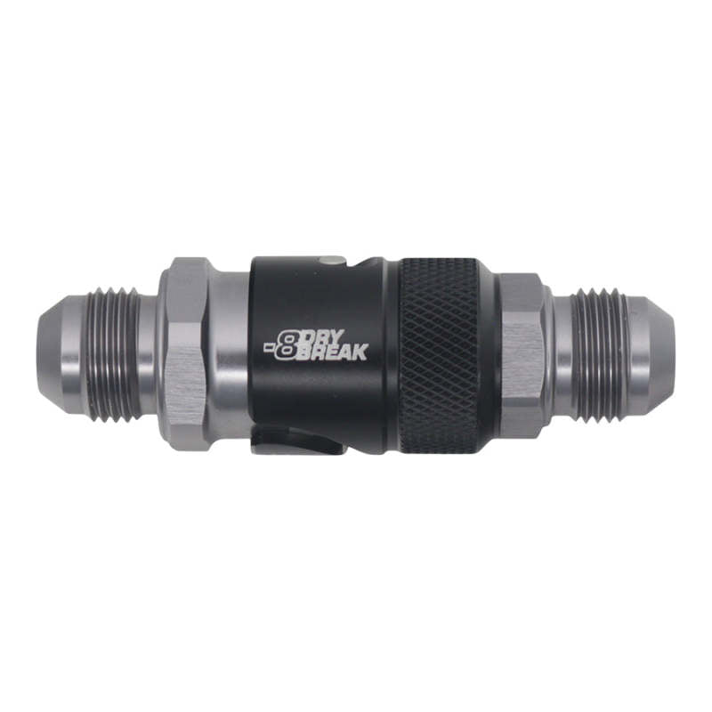 DeatschWerks 8AN Male Flare Quick Disconnect Dry Break Fitting - 2 Pieces Anodized Matte Black DeatschWerks Fittings