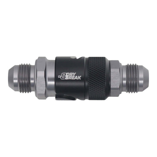 DeatschWerks 8AN Male Flare Quick Disconnect Dry Break Fitting - 2 Pieces Anodized Matte Black DeatschWerks Fittings