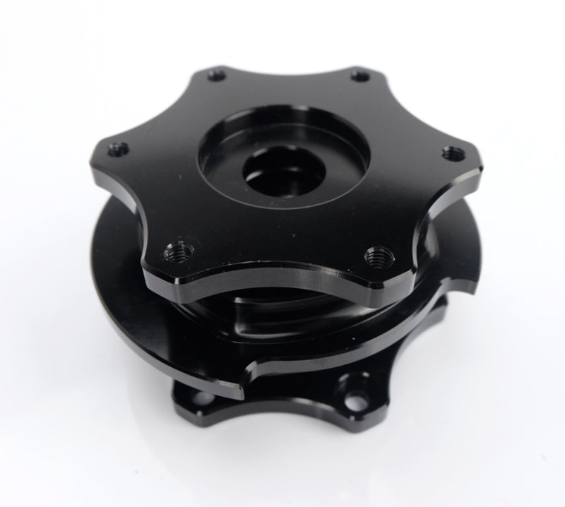 NRG Quick Release SFI SPEC 42.1 - Shiny Black Body / Shiny Black Ring NRG Quick Release Adapters