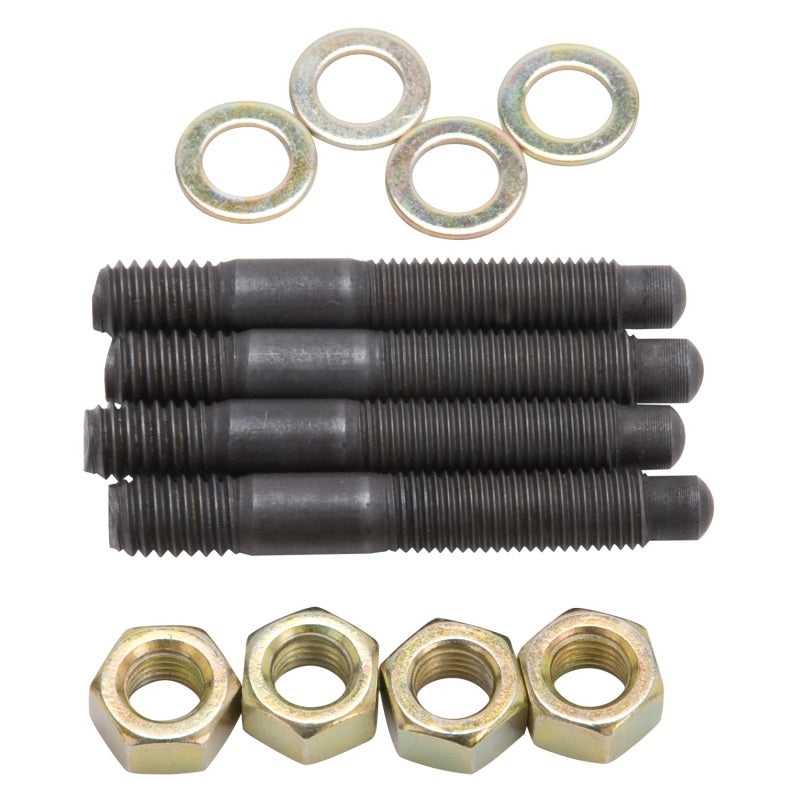Edelbrock Carburetor Mounting Studs Bullet Nosed Black Oxide Gold Iridite Washers/Nuts Set of 4 Edelbrock Carburetor Rebuild Components
