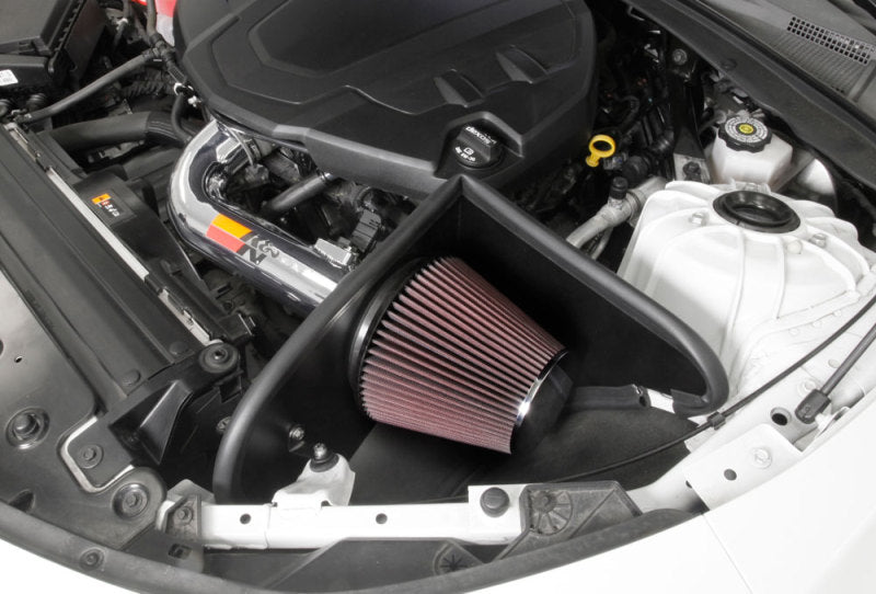 K&N 16-17 Chevy Camaro 3.6L Silver Typhoon Short Ram Intake K&N Engineering Cold Air Intakes