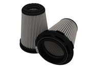 aFe MagnumFLOW Pro DRY S Air Filter 3-1/2in F x 5in B x 3-1/2in T x 6in H (Pair) aFe Air Filters - Universal Fit
